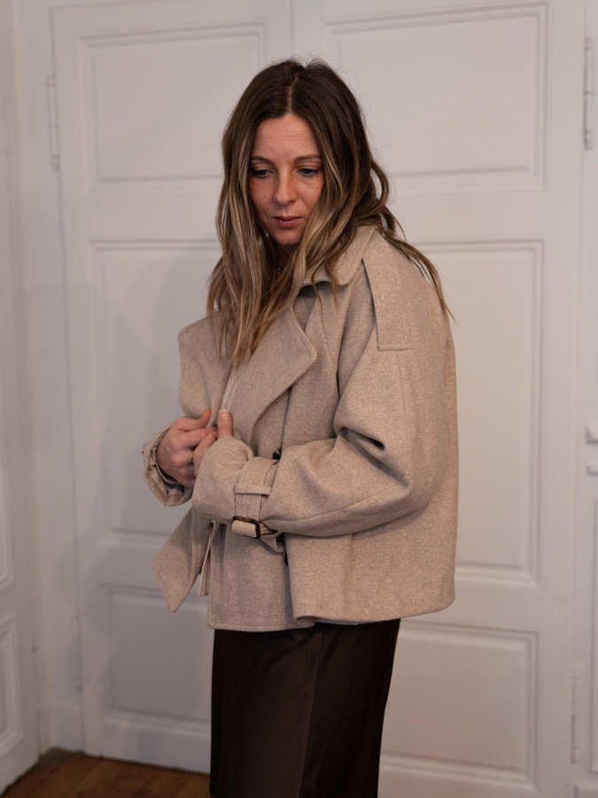 MANTEAU TIMEO BEIGE