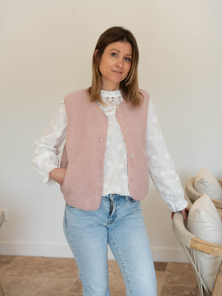 VESTE CLEA VIEUX ROSE